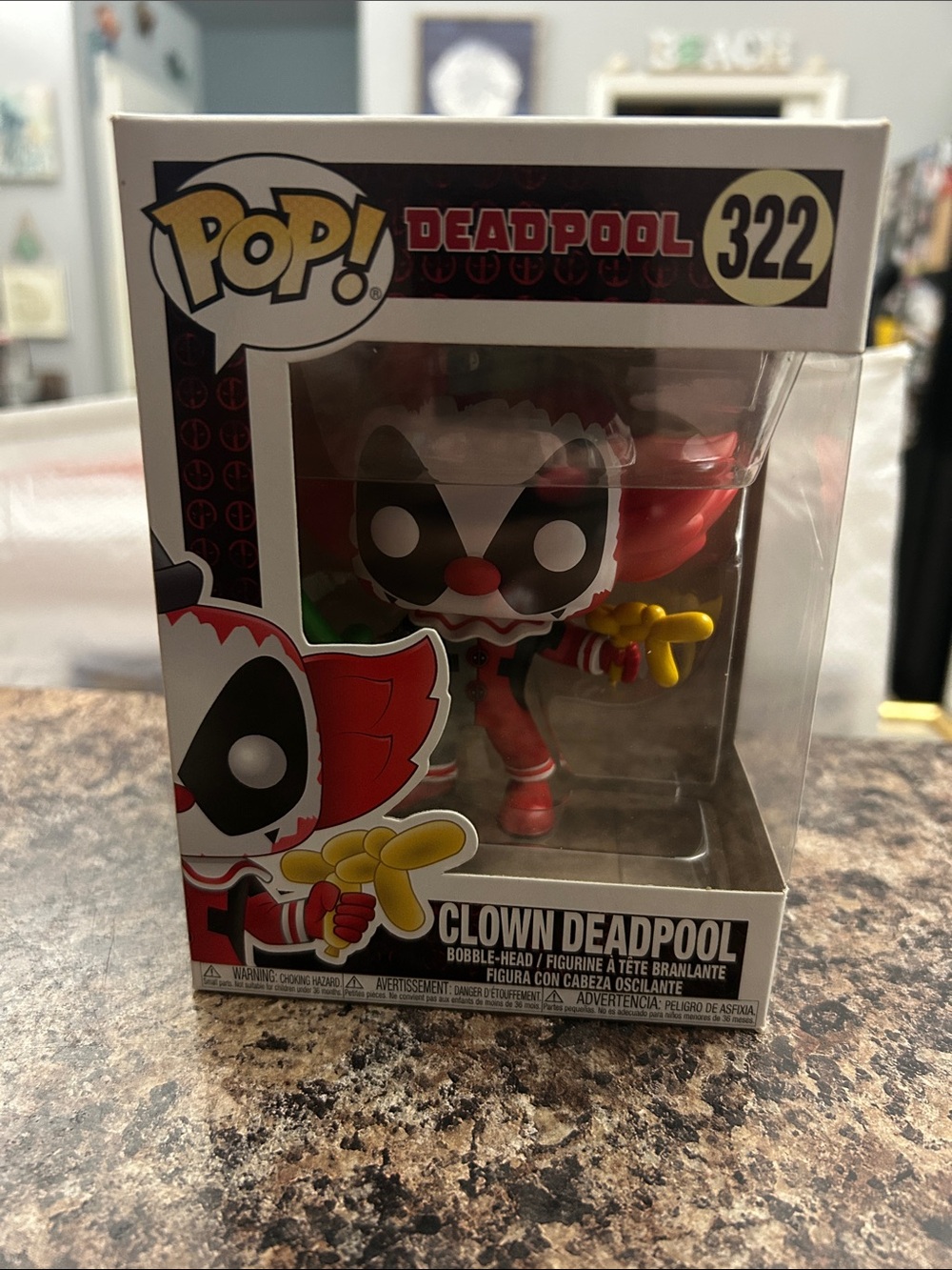 Funko Pop! Deadpool #322 Clown Deadpool - Red & Yellow